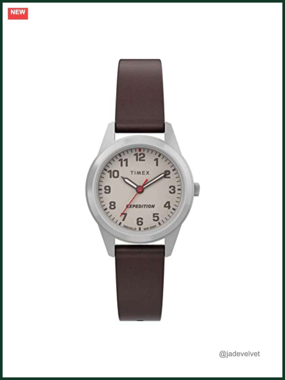 Timex Expedition Quartz Analog Watch with Leather Strap and INDIGLO
